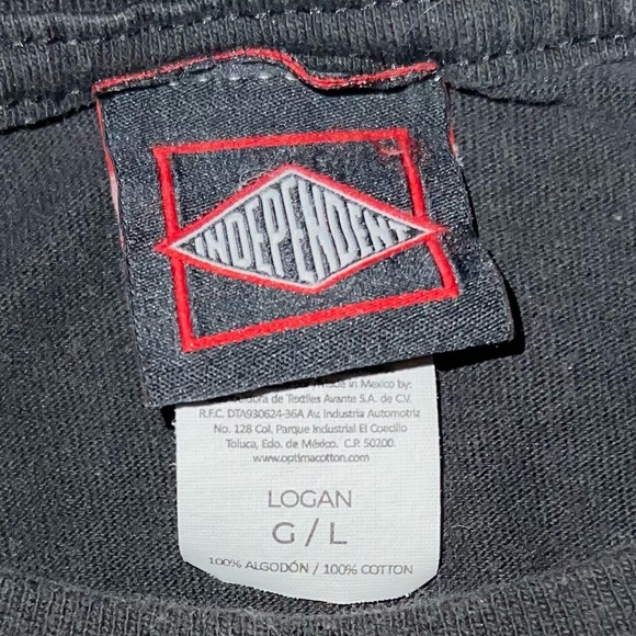 Independent Trucks Graphic Skate T-Shirt Spellout Logo Tee Black Size Large - Picture 5 of 5